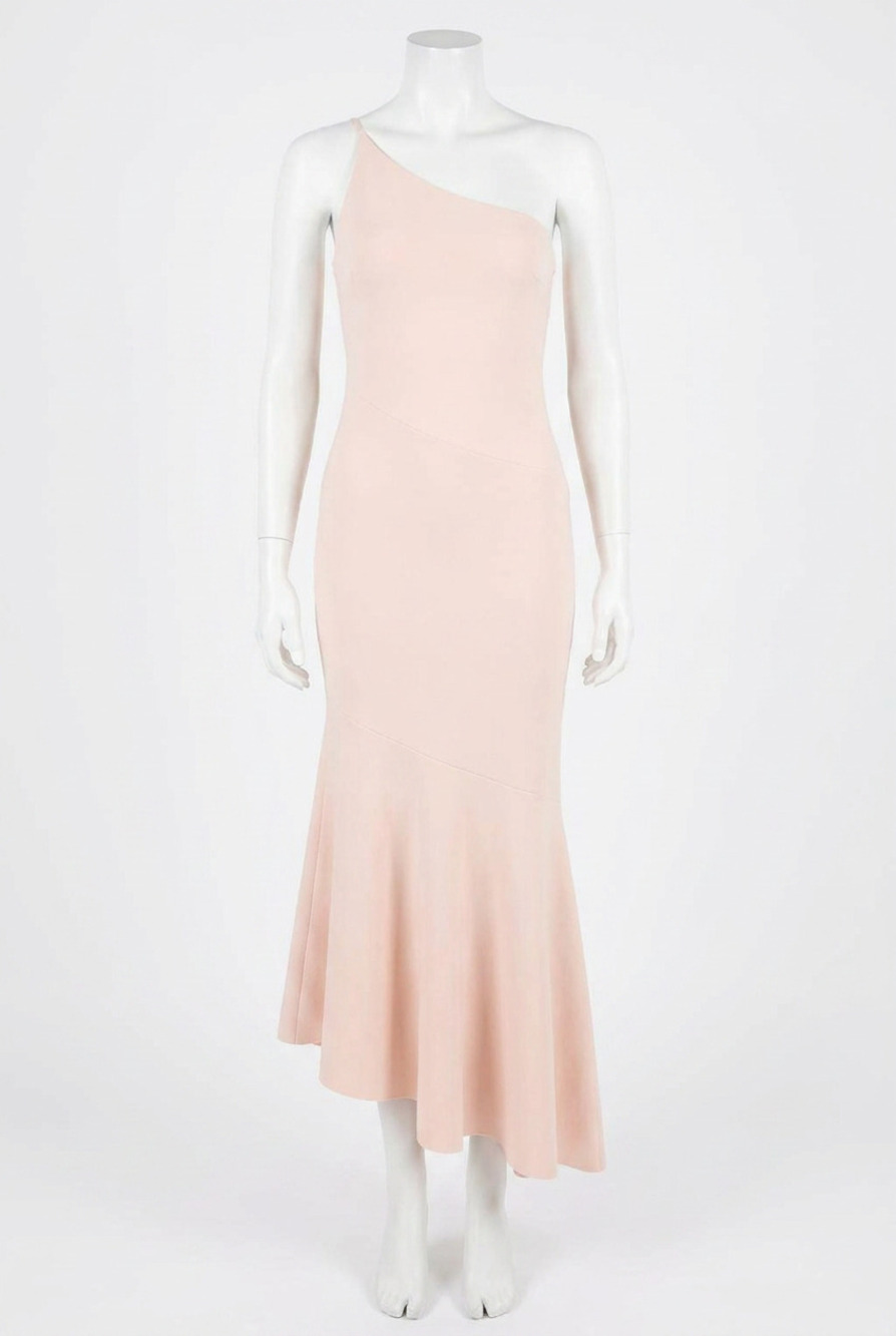 NEW SIGNIFICANT OTHER tori one shoulder dress in blush
